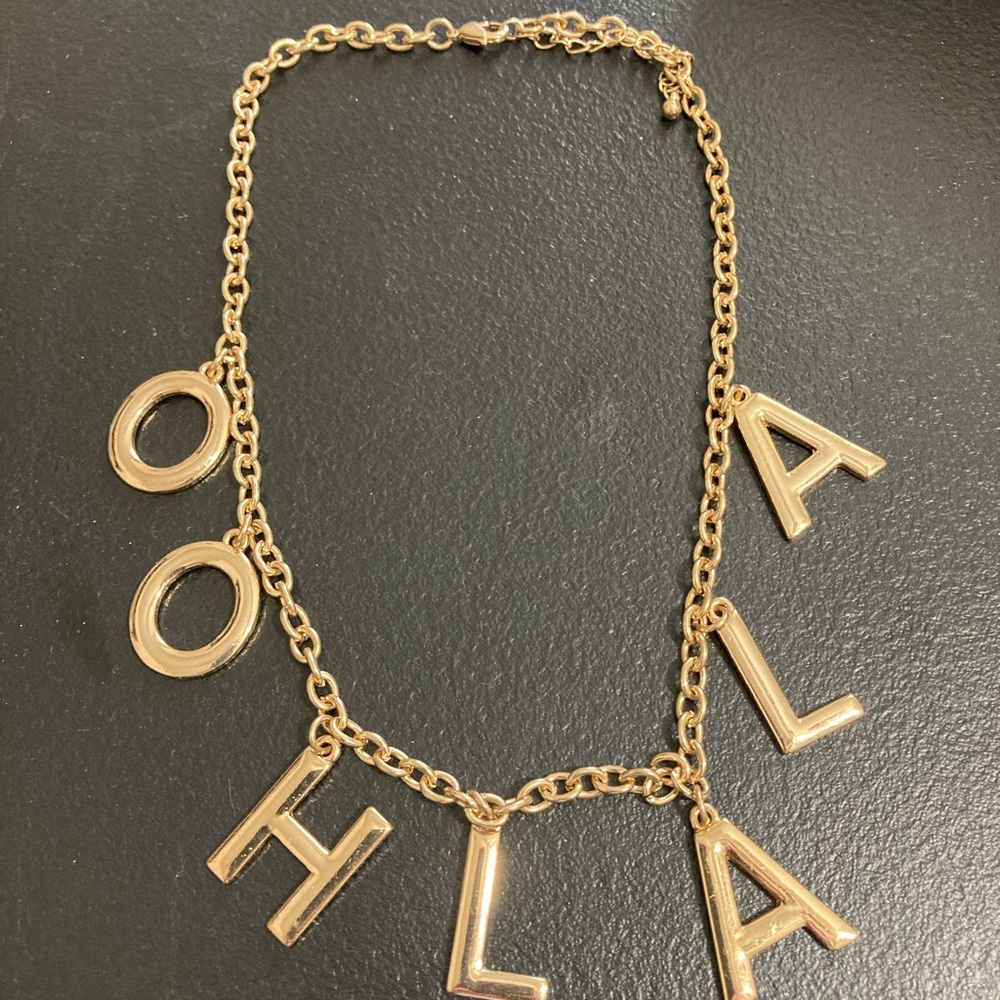 OOHLALA initial chain 16"‎ Gold Tone Chunky Unbranded Necklace fashion style